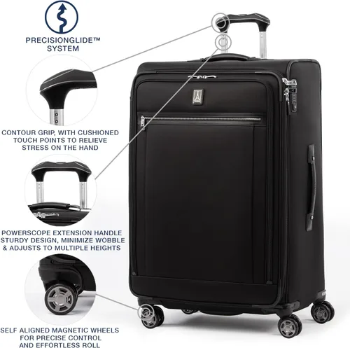 Miniatura 2 de Travelpro Platinum Elite-Softside - Maletas expansible con ruedas giratorias, Negro shadow), 409186901