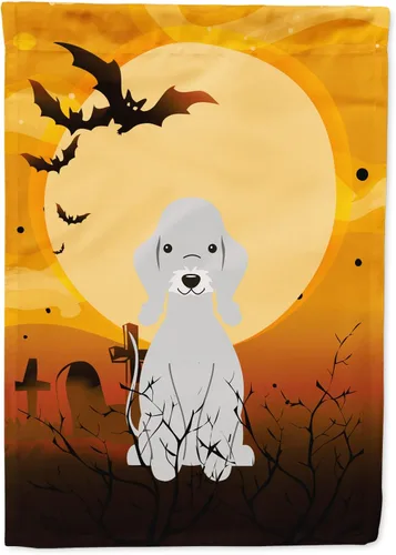 Miniatura 201 de Caroline's Treasures BB4307GF - Bandera de Halloween Airedale para jardín, bandera decorativa para patio exterior, obras de arte de patio, macizos