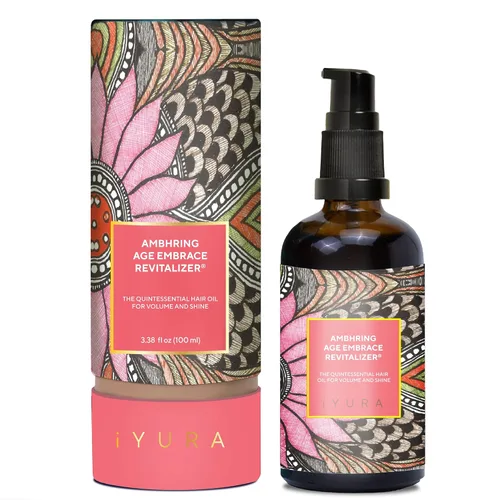 The Ayurveda Experience iYURA Ambhring Age Embrace Revitalizer and Hair Oil - Hidratante capilar profesional para cabello con volumen, brillante y