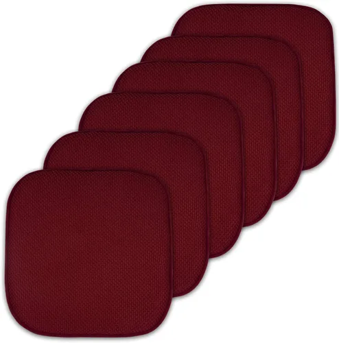 Miniatura 68 de Sweet Home Collection Cojines de espuma viscoelástica para silla, antideslizantes, diseño de panal de abeja, 16 x 16 pulgadas, paquete de 2