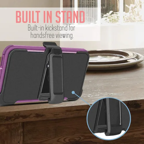 Miniatura 4 de Funda compatible con Motorola Moto G Stylus 2021, resistente, a prueba de golpes, cuerpo completo, protector de pantalla integrado, con soporte