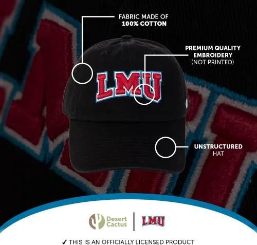 Miniatura 3 de Desert Cactus Loyola Marymount University Baseball Hat Lions LMU Brimmed Embroidered Cap Adjustable Cloth Strap Adult Type A