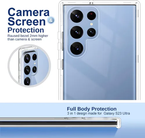 Miniatura 5 de ULAK Funda transparente para Galaxy S23 Ultra, resistente a prueba de golpes, funda de TPU suave, funda protectora transparente para Samsung Galaxy