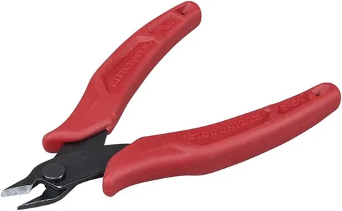 Miniatura 3 de Klein Tools D275-5 Alicates de corte diagonal, fabricados en EE. UU., micro alicates de alambre y alicates de corte de bridas ajustables compactos