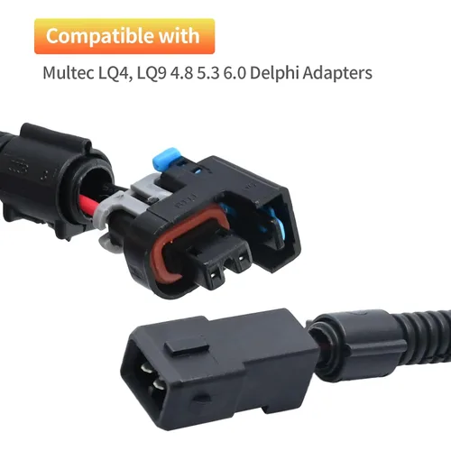 Miniatura 5 de 8 piezas LS1 LS6 LT1 EV1 juego de cables de inyector, conectores para Multec LQ4, LQ9 adaptadores Delphi 4.8 5.3 6.0