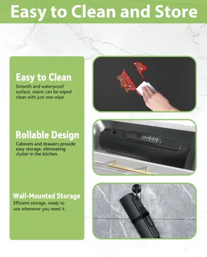 Miniatura 7 de Bandeja eléctrica para calentar alimentos: almohadilla térmica de silicona YTLAD con 6 niveles de temperatura ajustable y temporizador de 5 horas