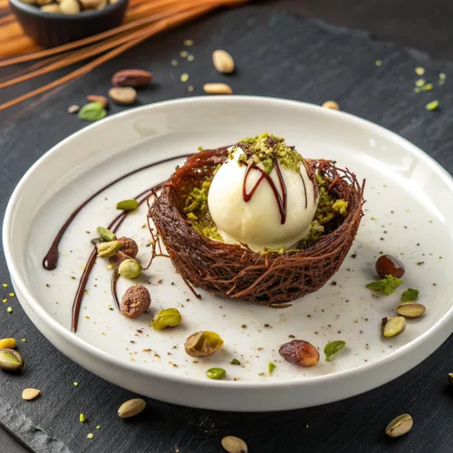Miniatura 4 de Eastanbul Kataifi horneado y rallado para chocolate de Dubai, masa de pastelería Kadayif para pudín de leche, gránulos tostados Katifi Muhallebi