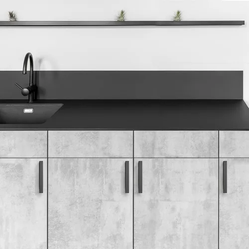 Miniatura 5 de Ravinte Tiradores negros cuadrados de gabinete de cocina de 5 pulgadas, accesorios modernos para armarios de cocina, armario, paquete de 1