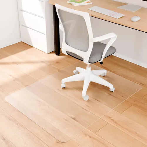 Miniatura 3 de Tapete para silla para suelos duros, 48" x 30", tapete de oficina para sillas con ruedas, tapete de plástico transparente para silla de escritorio