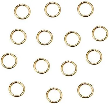 Miniatura 2 de Aeyistry 100 conectores de anillos abiertos para aretes, pulseras, collares, cadenas, joyas (0.394 pulgadas, dorado)