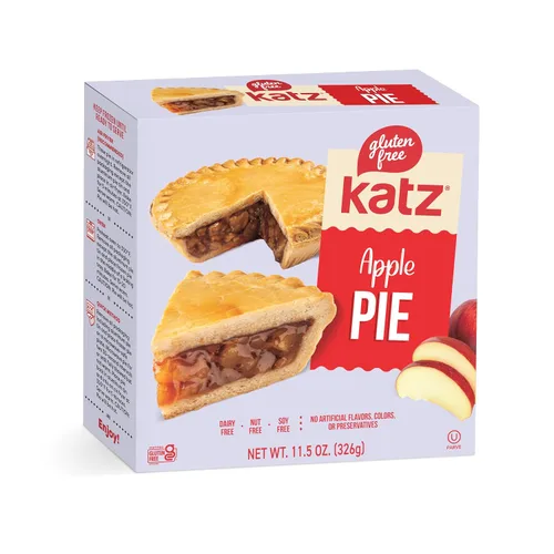 Katz tarta de manzana tamaño familiar libre de gluten, 24 onza, certificado libre de gluten - Kosher – libre de lácteos, nueces y libre de soja –