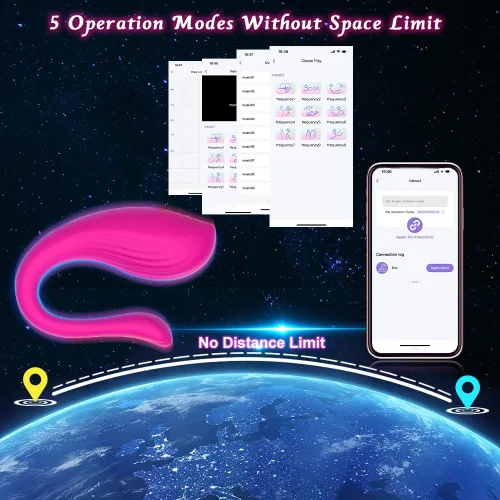 Miniatura 5 de Bragas vibratorias con aplicación y control remoto, vibrador portátil, Healexcer Smartphones Dual Motors Juguetes sexuales para adultos para Rosa