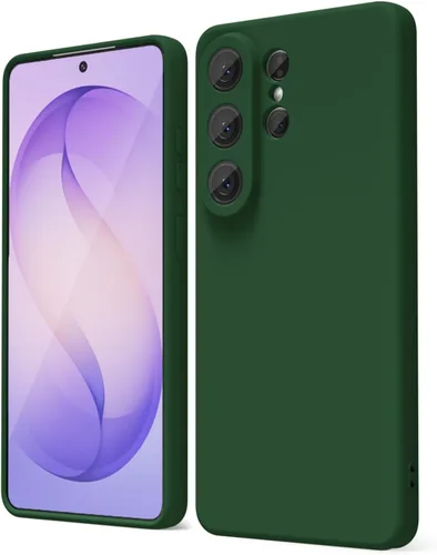Miniatura 383 de oakxco Funda para teléfono Samsung Galaxy S21 Ultra con agarre de silicona líquida, bonita funda delgada y delgada de goma suave de TPU lisa