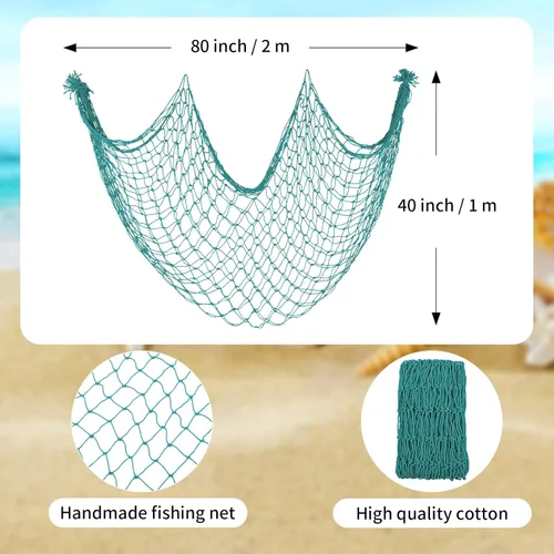 Miniatura 2 de Paquete de 2 Decoraciones de Red de Pesca para Fiesta Aguamarina