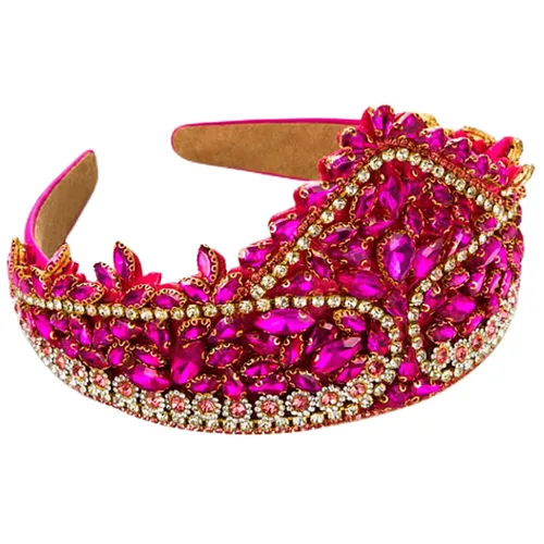 Miniatura 28 de Diadema de moda para mujer, diadema decorativa de diamantes de imitación anchos para mujer, accesorios para el cabello para mujeres y niñas