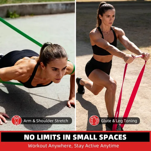 Miniatura 3 de GymCope Bandas de resistencia para dominadas, juegos de bandas de asistencia de 3/4/5 para hombres y mujeres, bandas de ejercicio de entrenamiento