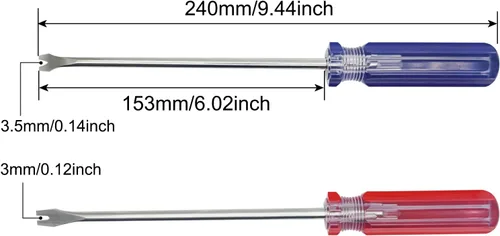 Miniatura 2 de Destornillador de palanca, extractor de uñas en U de 0.118 pulgadas, extractor de uñas en V, barra de palanca, remaches, destornillador, herramienta