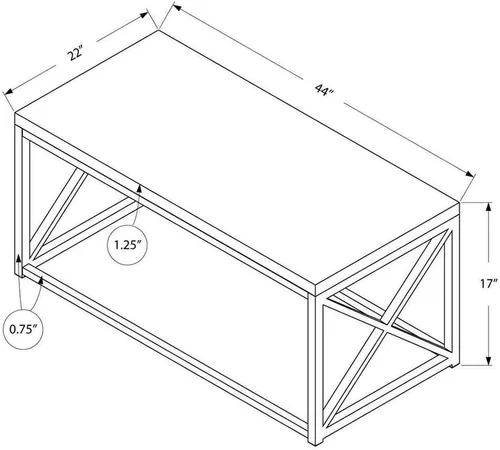 Miniatura 3 de Mesa de centro, metal cromado, Madera, Gris topo oscuro