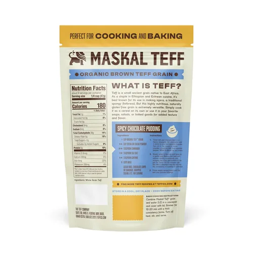 Miniatura 2 de Maskal Teff Grano de Teff marrón orgánico, 14 onzas