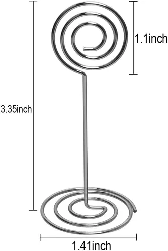 Miniatura 4 de Soporte para tarjetas de número de mesa, paquete de 25 soportes para fotos para mesas, soportes de números de fotos con forma de alambre, clips