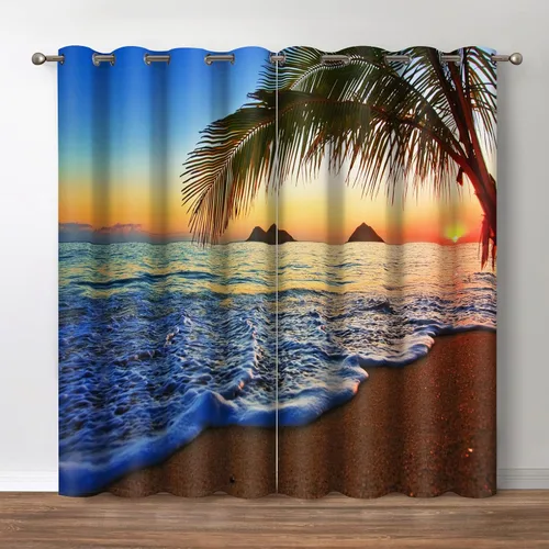Miniatura 15 de Jekeno - Cortinas opacas retro de música con tema de notas musicales impresas, cortinas decorativas para amantes de la música, dormitorio, sala