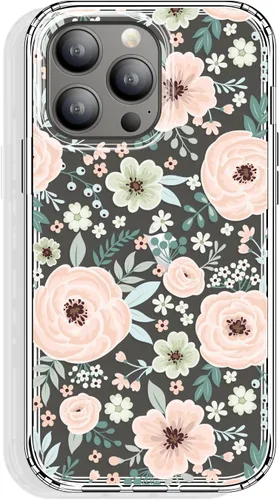 Miniatura 30 de GYZYA Funda transparente para iPhone 14 y iPhone 13 de 6.1 pulgadas con diseño de patrón, funda protectora delgada de TPU + parachoques a prueba