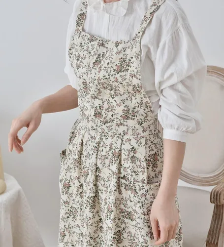 Miniatura 5 de Delantales para mujer, lindo delantal de talla grande con bolsillos, cocina, cocina, Navidad