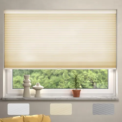 Miniatura 11 de MYshade Persianas sin cordones de celdas hexagonales con filtro ligero para ventanas interiores de 1.5 pulgadas de celda de nido de abeja, persianas