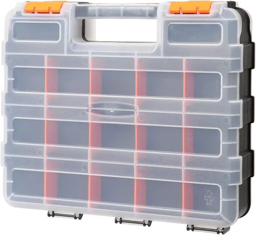 Miniatura 2 de Mayouko Organizador de herramientas de doble cara, separadores de plástico extraíbles personalizables, almacenamiento de caja de hardware, excelente