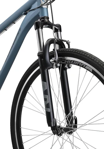 Miniatura 5 de Schwinn Network 1 Bicicleta híbrida, Bicicleta de 700c para hombres y mujeres, Bicicleta híbrida de 21 velocidades, marco de aluminio, horquilla