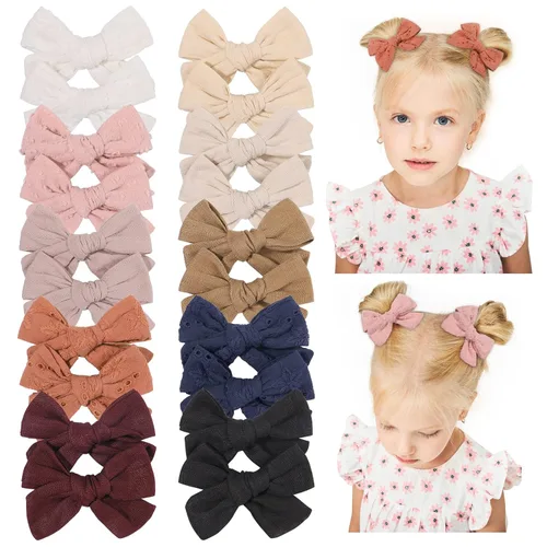 Miniatura 10 de 20 pinzas para el pelo para bebé, pasadores totalmente forrados, accesorios para el cabello para niñas pequeñas, niños y adolescentes
