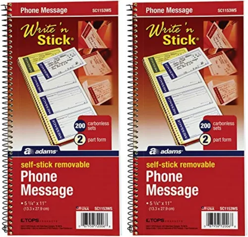 Miniatura 9 de Adams Write `N Stick bloc para mensajes telefónicos, blanco (White/Canary)