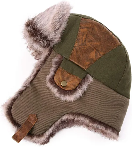 Comhats Gran XL Trapper Trooper Caza Cálido Oído Solapa Rusia Ushanka Invierno Esquí Clima Frío Bombardero Sombreros para Hombres