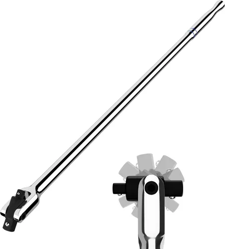 WORKPRO Barra disyuntora de doble unidad, accionamiento de 3/8 pulgadas y 1/2 pulgadas, barras rompedoras resistentes, 24 pulgadas de longitud con