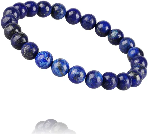 Miniatura 6 de Pulsera de lapislázuli hecha a mano, pulseras de piedras preciosas de cristal de chakra de la amistad, pulsera de protección con cuentas