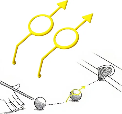 Miniatura 7 de Balón de billar ayuda para apuntar, entrenador de bola de taco para bolas de (2-1/4 pulgadas, 0.98 pulgadas, 1.5 pulgadas). 2, 4 o 6