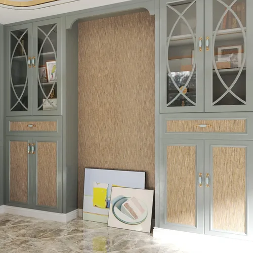 Miniatura 2 de Decotalk Papel tapiz de tela para despegar y pegar, papel tapiz de tela marrón para armarios, papel de contacto de tela marrón para gabinetes, papel