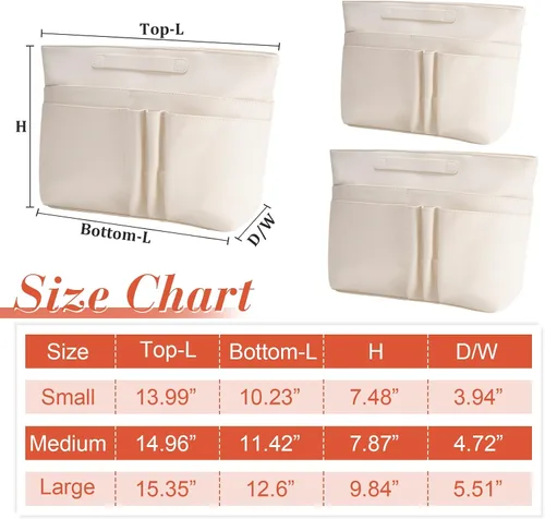 Miniatura 2 de Joqixon Organizador de bolso para bolsos, organizador de bolsas de piel sintética para bolso con luz LED, bolso y moldeador de bolso con llavero