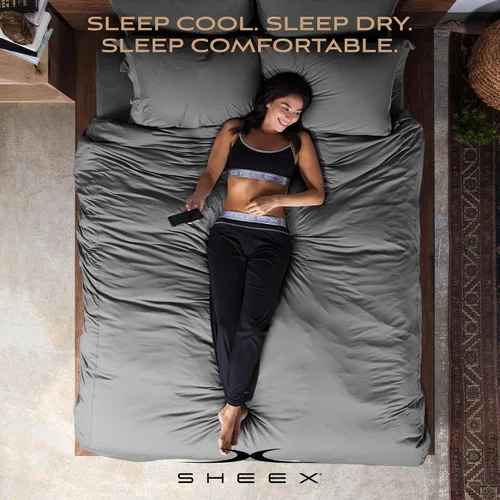 Miniatura 7 de SHEEX Juego de sábanas Original Performance con 2 fundas de almohada, tela ultra suave que ventila mejor que el algodón