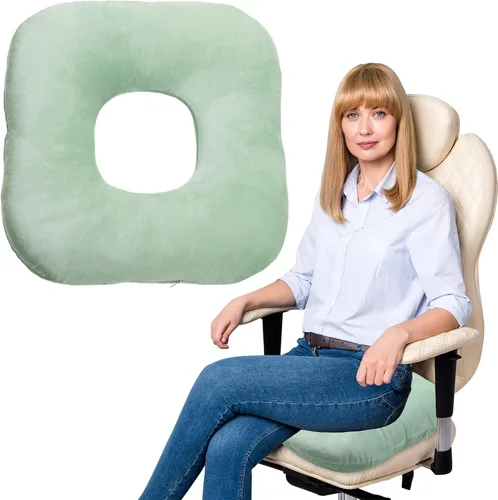 Miniatura 16 de Cojín de asiento con forma de dona rellena para dolor de coxis y coccix, hemorroides, úlceras de cama, embarazo, próstata, recuperación