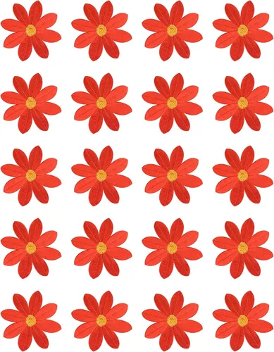 Miniatura 9 de 20 piezas de 2.7 pulgadas de margaritas grandes para planchar, apliques florales bordados para ropa, cortina, almohada, manta, adornos, zapatos