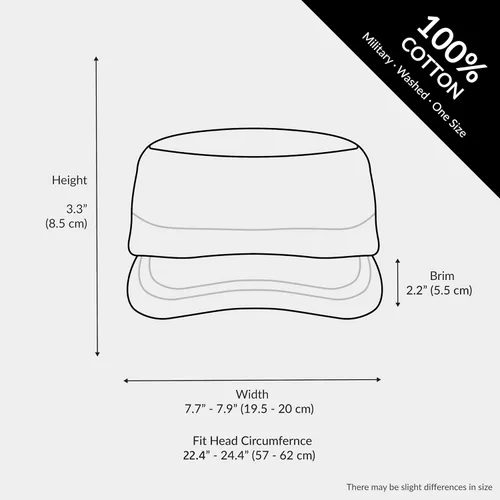 Miniatura 42 de The Hat Depot Cadet Military Army - Gorra de béisbol de algodón lavado con teñido anudado y algodón lavado básico y desgastado, gorra de algodón