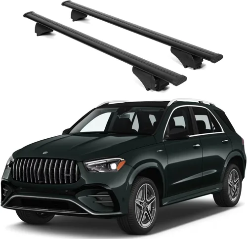 Miniatura 18 de ERKUL – Barras transversales portaequipajes para Mercedes Benz GLA 2021-2026 Barras transversales de aluminio con bloqueo antirrobo para techo