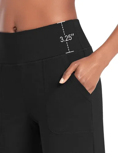 Miniatura 3 de BALEAF Bermudas de correr de cintura alta con bolsillos para mujer de 7 pulgadas
