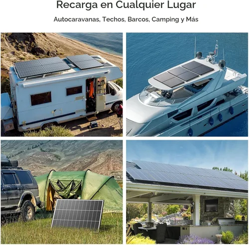 Miniatura 8 de N-Type 16BB - Panel solar de 400 W, 4 paneles solares de 100 W, 25% módulos fotovoltaicos monocristalinos de alta eficiencia, ahorro de espacio