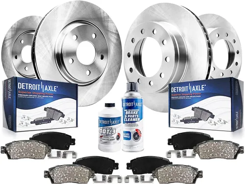 Miniatura 20 de Detroit Axle - Kit de frenos para Hyundai Santa Fe 2017-2018, Santa Fe XL 2017-2019, Rotores de freno de disco Pastillas de freno de cerámica