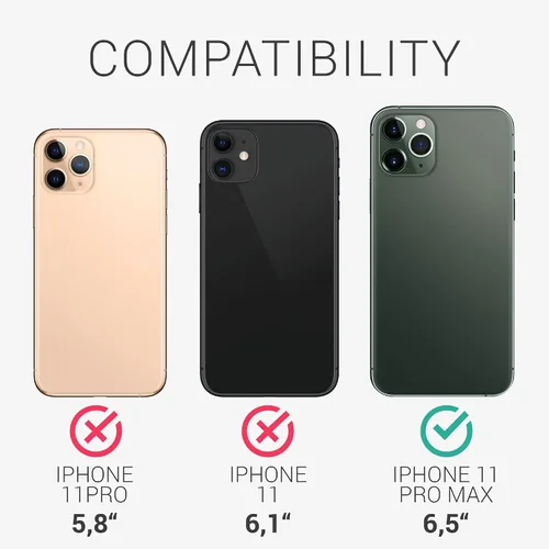 Miniatura 6 de kwmobile - Carcasa de silicona de poliuretano termoplástico (TPU) compatible con Apple iPhone 11 Pro Max, funda protectora suave y flexible de hule
