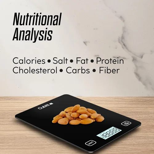 Miniatura 8 de CUBITT Báscula inteligente de cocina, báscula de alimentos Bluetooth con calculadora nutricional para ceto, macro y calorías, gramos digitales