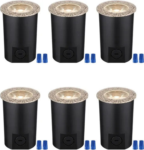 LEONLITE Luces LED de pozo de 3 W 3000 K para paisaje, 12-24 V CA/CC de bajo voltaje, CRI90 IP67 luces de pozo enterrado al aire libre, carcasa de