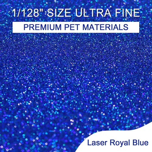 Miniatura 2 de Ceya - Polvo de purpurina holográfica ultra fina 3.8oz/ 110g, color azul real láser, 1/128” 0.008” 0.2mm, para slime, resina epoxi, manualidades